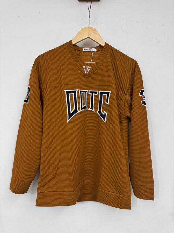Vintage Ribbed Sports Pullover (Caramel)