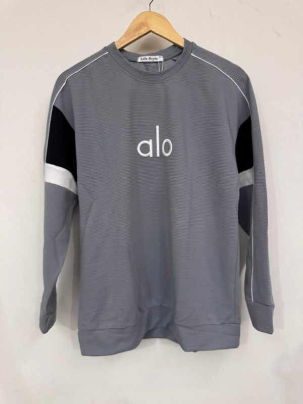 Ribbed Athleisure Pullover (Grey/Alo)